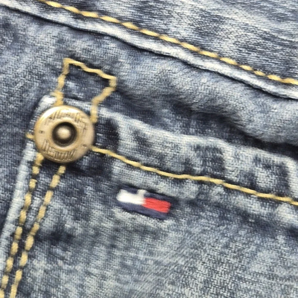 Tommy Hilfiger Freedom Jeans Mens 38x32 Blue Denim Straight Leg Premium Classic
